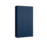 SCHUHSCHRANK Dunkelblau  - Dunkelblau/Grau, MODERN, Holzwerkstoff/Kunststoff (109,2/191,9/34,9cm) - Modern Living