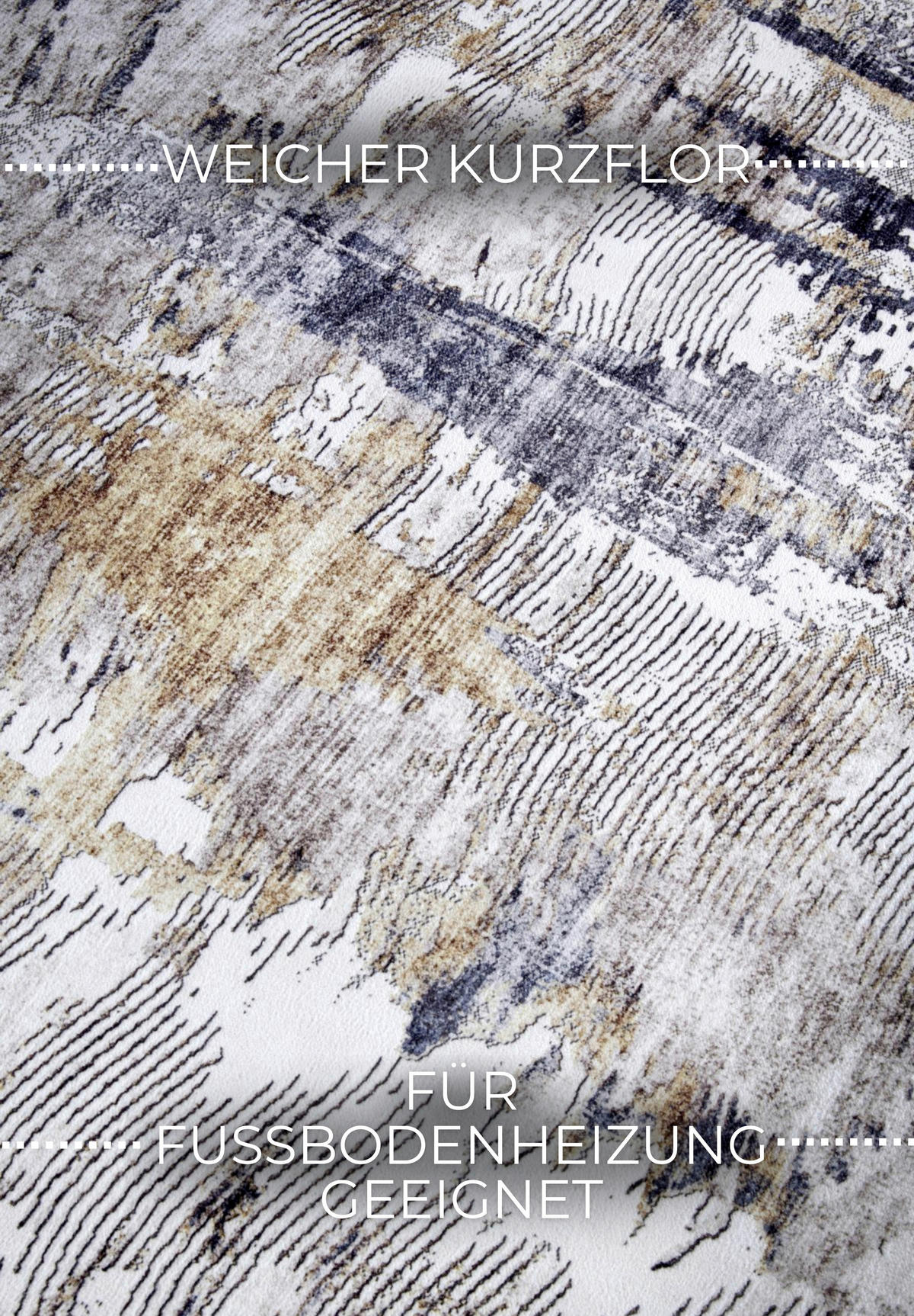 FLACHWEBETEPPICH 160/230 cm Imagination Anthrazit, Goldfarben  - Anthrazit/Goldfarben, Design, Kunststoff (160/230cm)