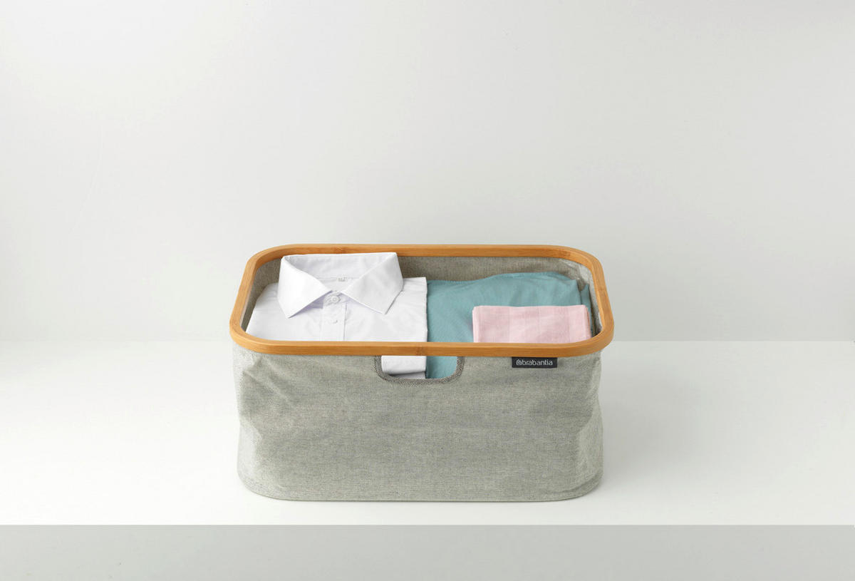 KÔŠ NA BIELIZEŇ - sivá, Design, textil (36/54/26,5cm) - Brabantia