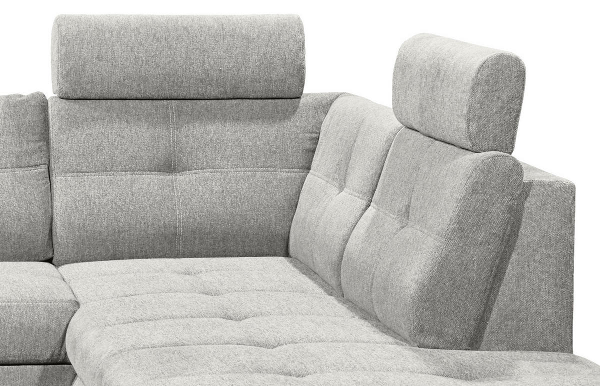 WOHNLANDSCHAFT in Webstoff Silberfarben  - Silberfarben, MODERN, Kunststoff/Textil (177/349/233cm) - MID.YOU