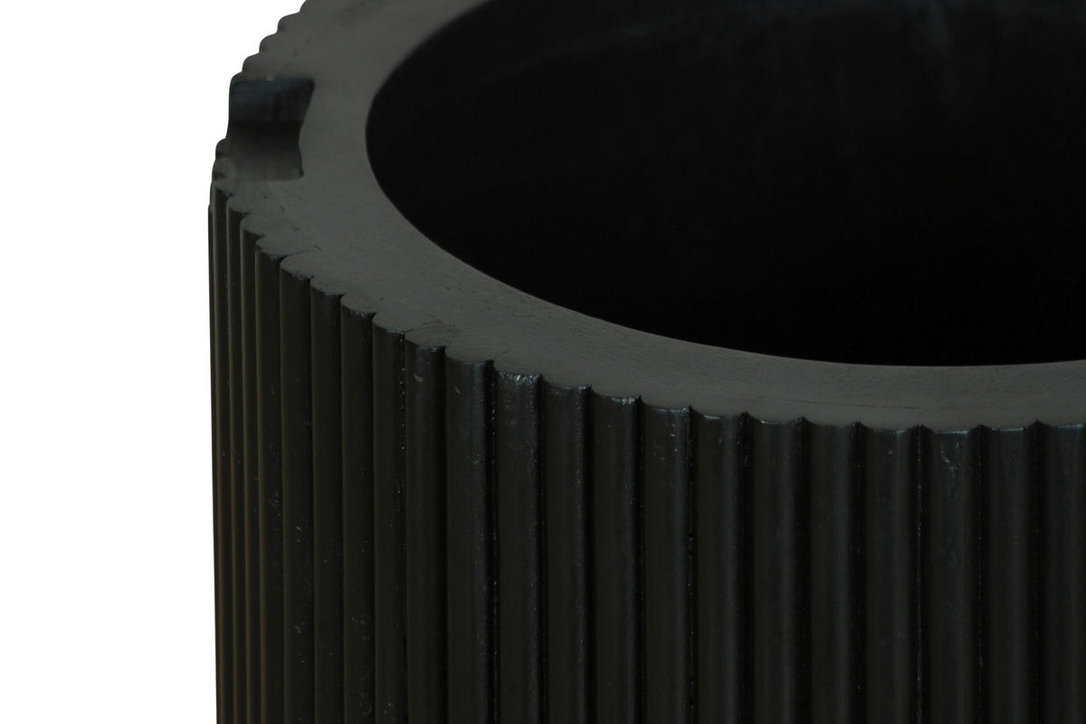 BEISTELLTISCH Mangoholz massiv Schwarz rund  - Schwarz, Design, Holz (40/50/40cm) - MID.YOU