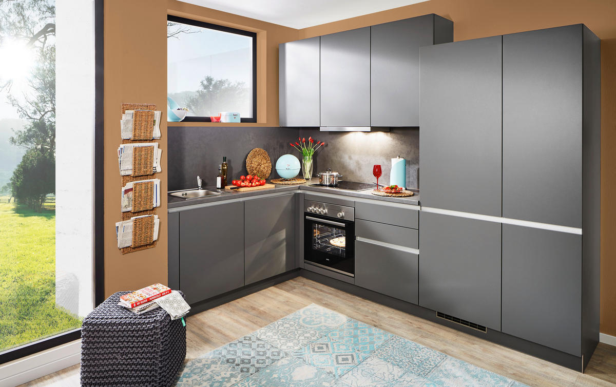 KÜCHENLEERBLOCK  185/290 cm  in Anthrazit  - Anthrazit, MODERN, Holzwerkstoff (185/290cm) - Welnova