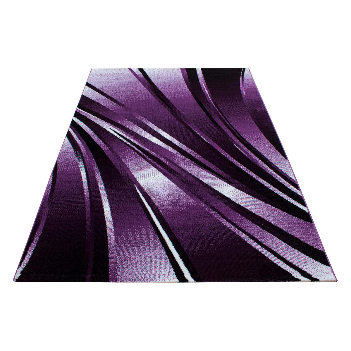 FLACHWEBETEPPICH 140/200 cm Parma Schwarz, Weiß, Violett  - Violett/Schwarz, Design, Textil (140/200cm) - Novel