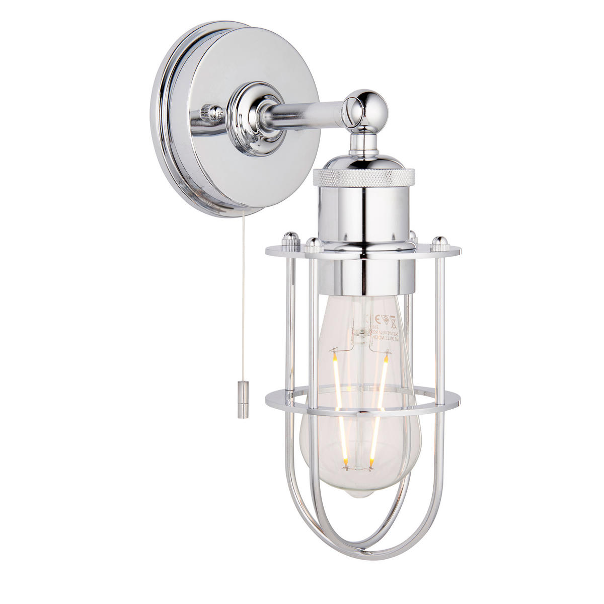 BADEZIMMER-WANDLEUCHTE 11/28,6 cm   - Chromfarben, KONVENTIONELL, Metall (11/28,6cm) - ENDON