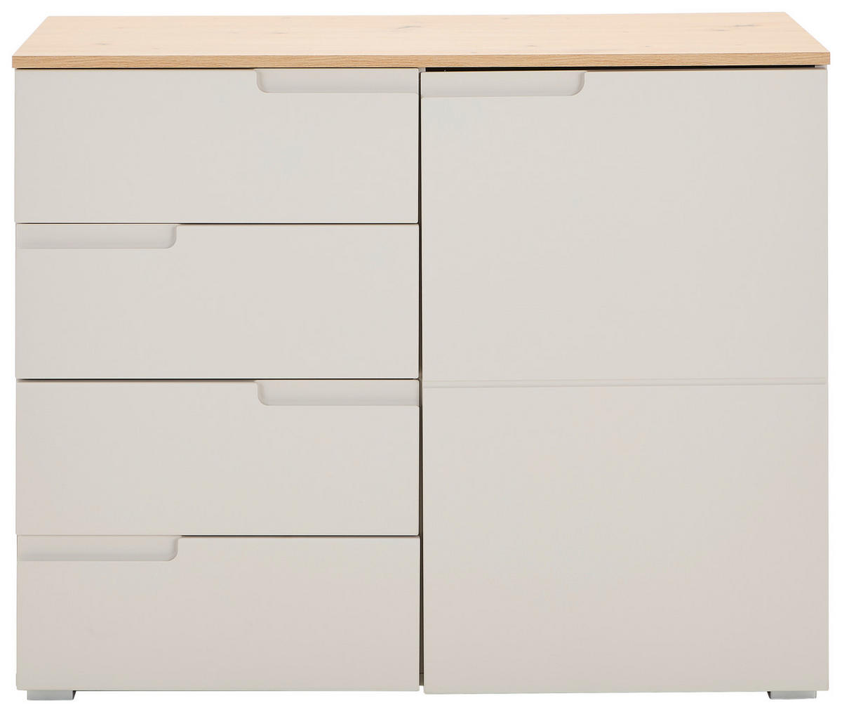 KOMMODE Swim, 100/80/40 cm, 4 Schublade(n)  - Kaschmir/Eiche Artisan, Design, Holzwerkstoff/Kunststoff (100/80/40cm) - MID.YOU