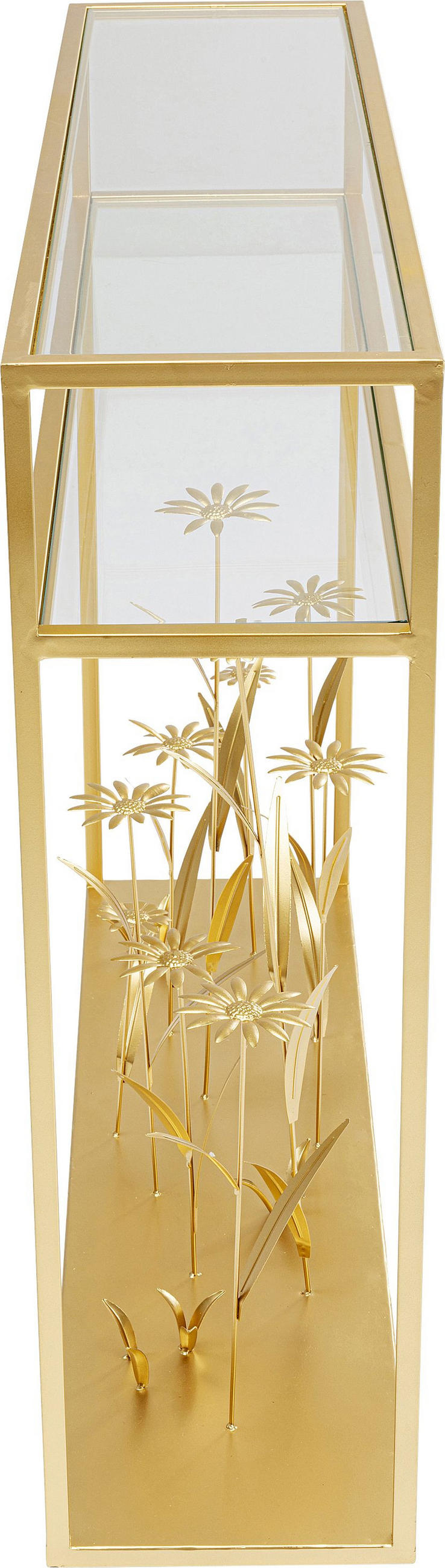 KONSOLENTISCH Goldfarben  - Goldfarben, Design, Glas/Metall (100/25/85cm) - Kare-Design