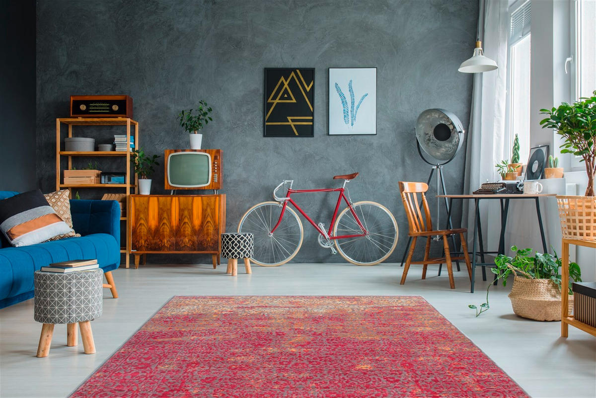 FLACHWEBETEPPICH 160/230 cm Antigua Orange, Rot  - Rot/Orange, Design, Textil (160/230cm) - Novel