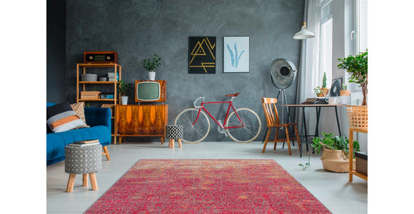 FLACHWEBETEPPICH 120/170 cm Antigua Orange, Rot  - Rot/Orange, Design, Textil (120/170cm) - Novel