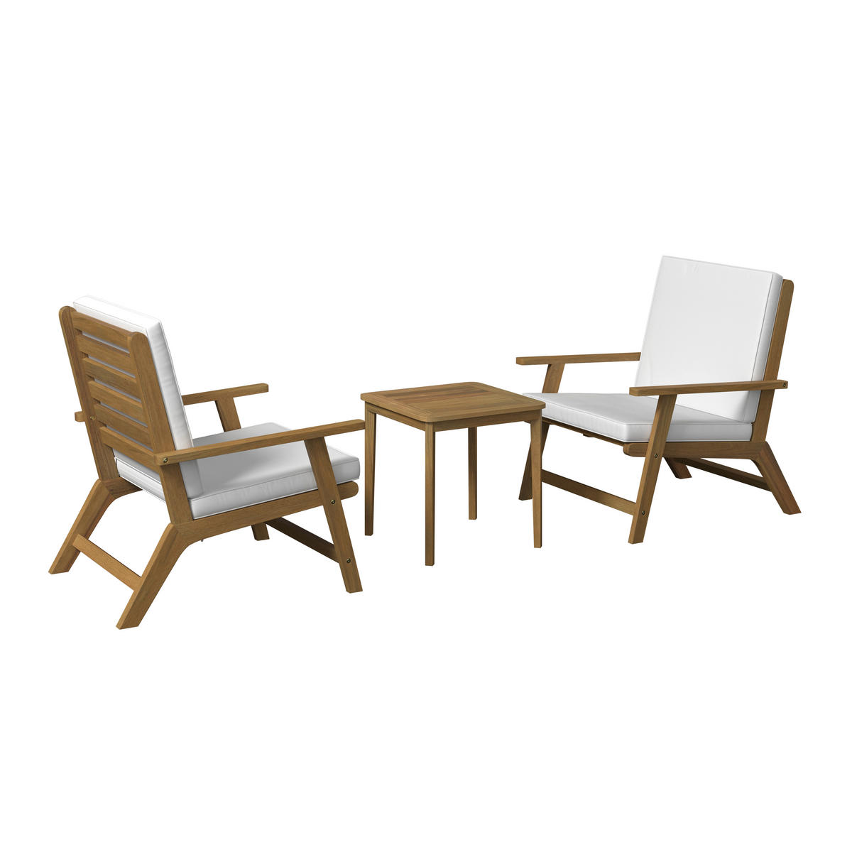 BALKONSET   - Akaziefarben, MODERN, Holz (70/72/78cm) - Ambia Garden