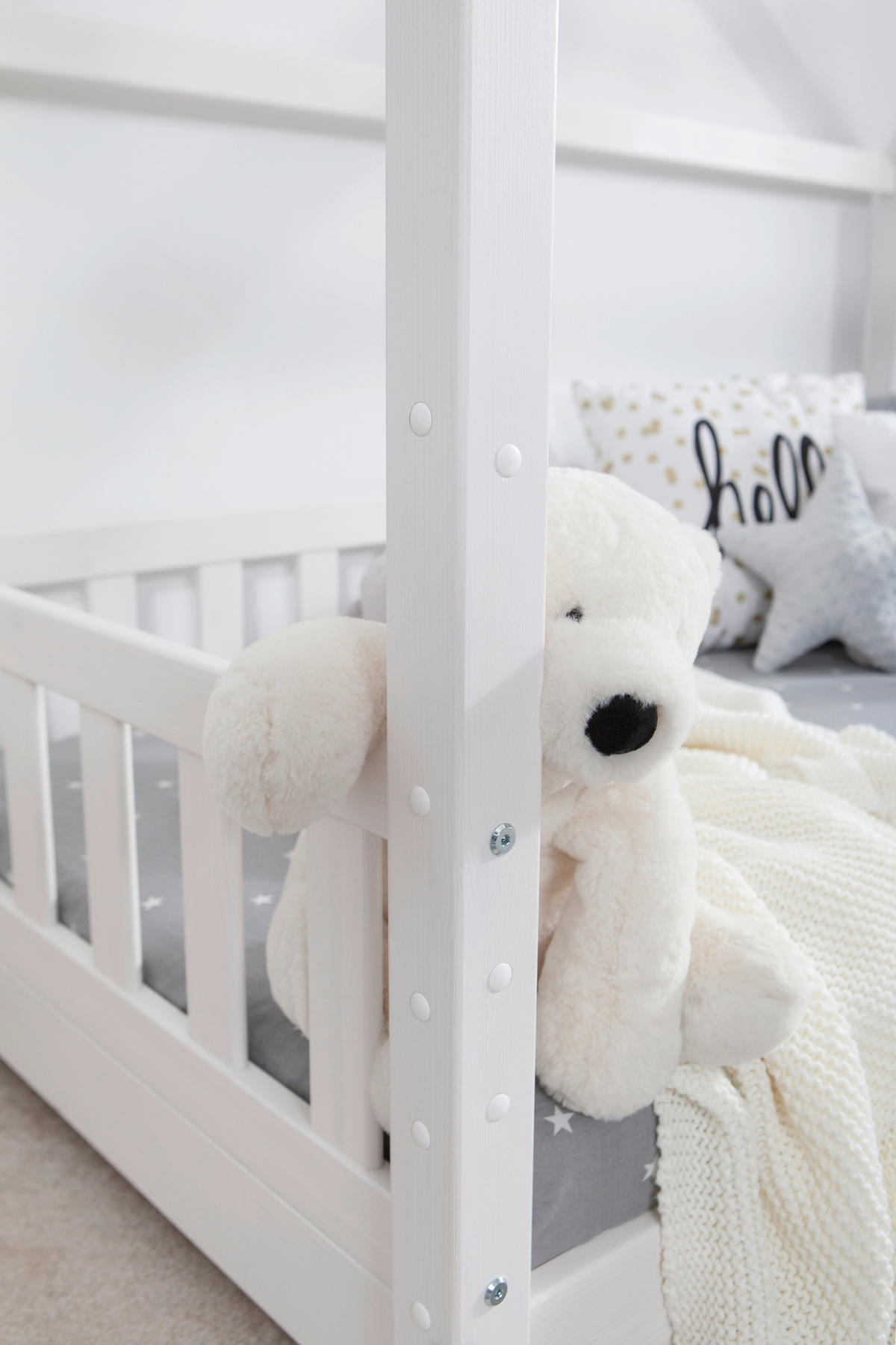 HAUSBETT 80/160 cm Weiss  - Weiss, Modern, Holz (80/160cm) - MID.YOU