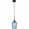 PENDELLEUCHTE Stintino 18/200 cm   - Blau/Schwarz, Design, Glas/Metall (18/200cm) - Fabas Luce