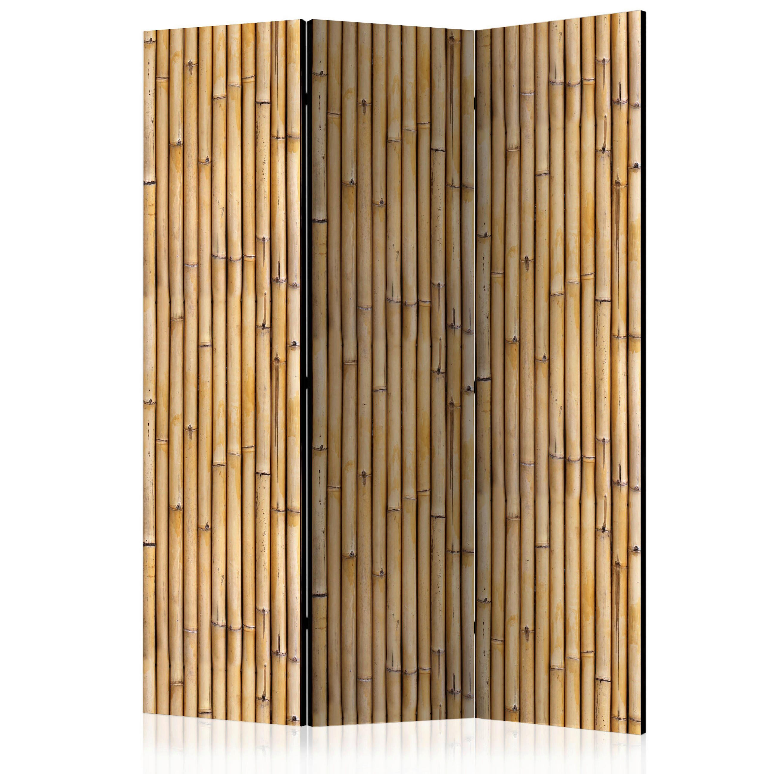 PARAVENT mit 3  Flügel - Beige/Braun, Basics, Holz/Textil (135/172/3cm) - artgeist