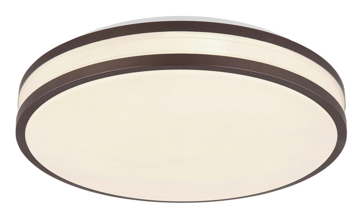 LED-DECKENLEUCHTE 34/7 cm   - Weiß/Cappuccino, KONVENTIONELL, Kunststoff/Metall (34/7cm) - Globo