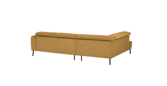 ECKSOFA in Chenille Currygelb 205/280 cm - Currygelb/Schwarz, Design, Textil/Metall (205/280cm) - Xora