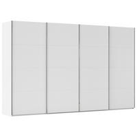 SCHWEBETÜRENSCHRANK 361/235/68 cm,  in Weiß, 4 Tür(en)  - Chromfarben/Weiß, Design, Holzwerkstoff/Metall (361/235/68cm) - Novel