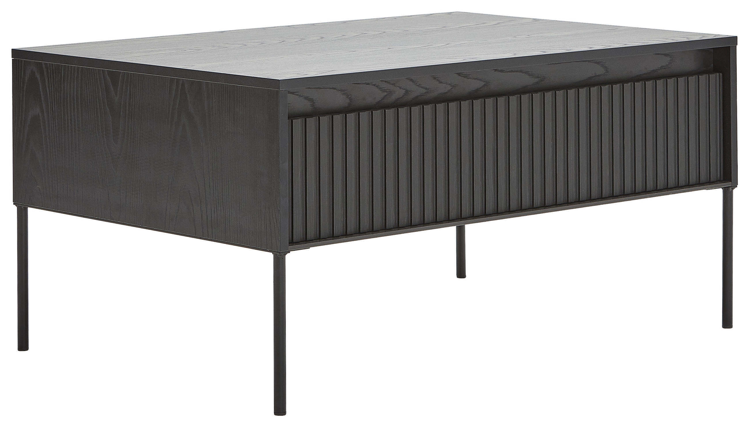 COUCHTISCH 100/70/50 cm rechteckig Schwarz  - Schwarz, Trend, Holzwerkstoff/Metall (100/70/50cm) - Hom`in