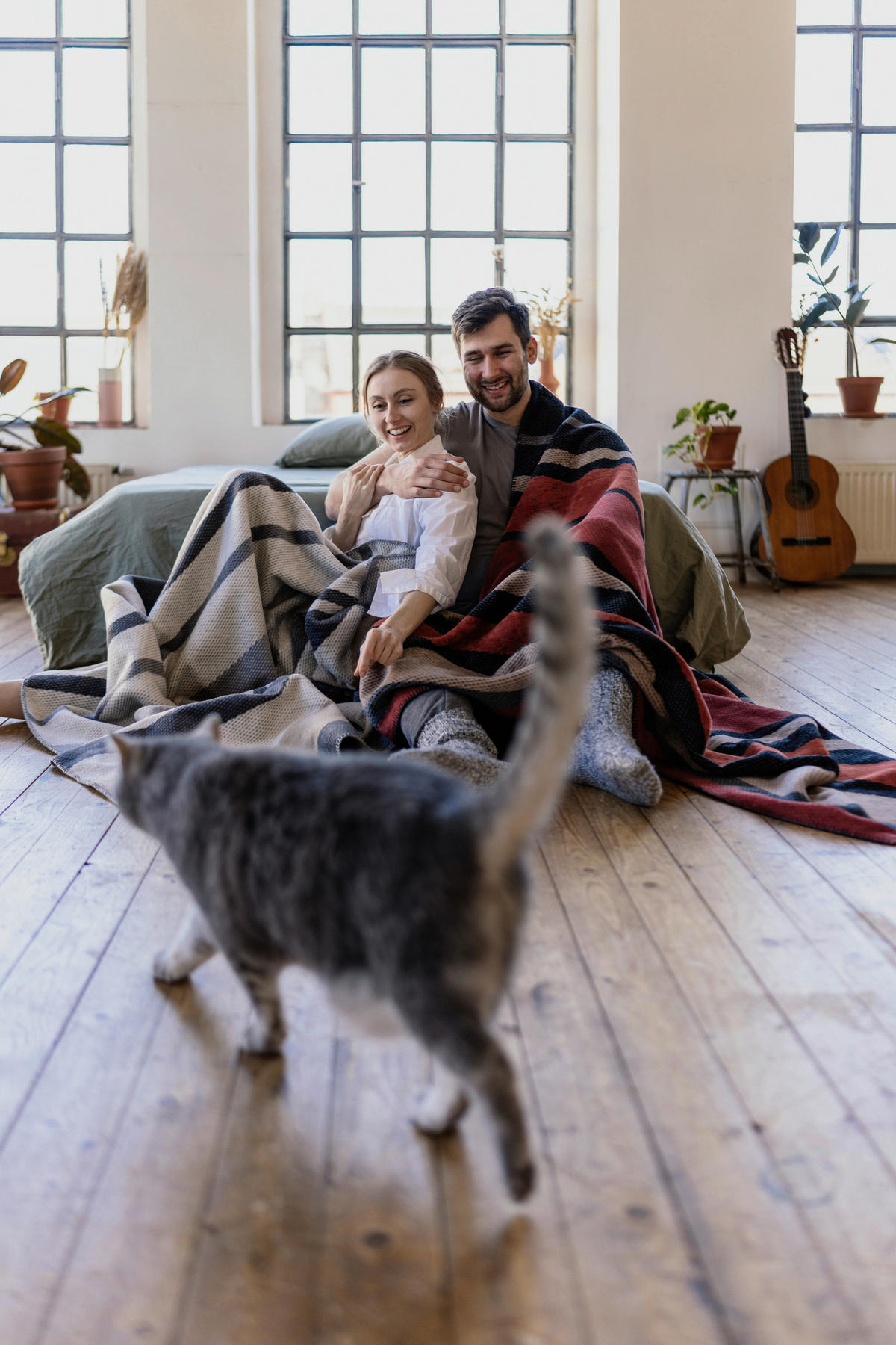 WOHNDECKE Latina 150/200 cm  - Anthrazit/Terracotta, Basics, Textil (150/200cm) - Ibena