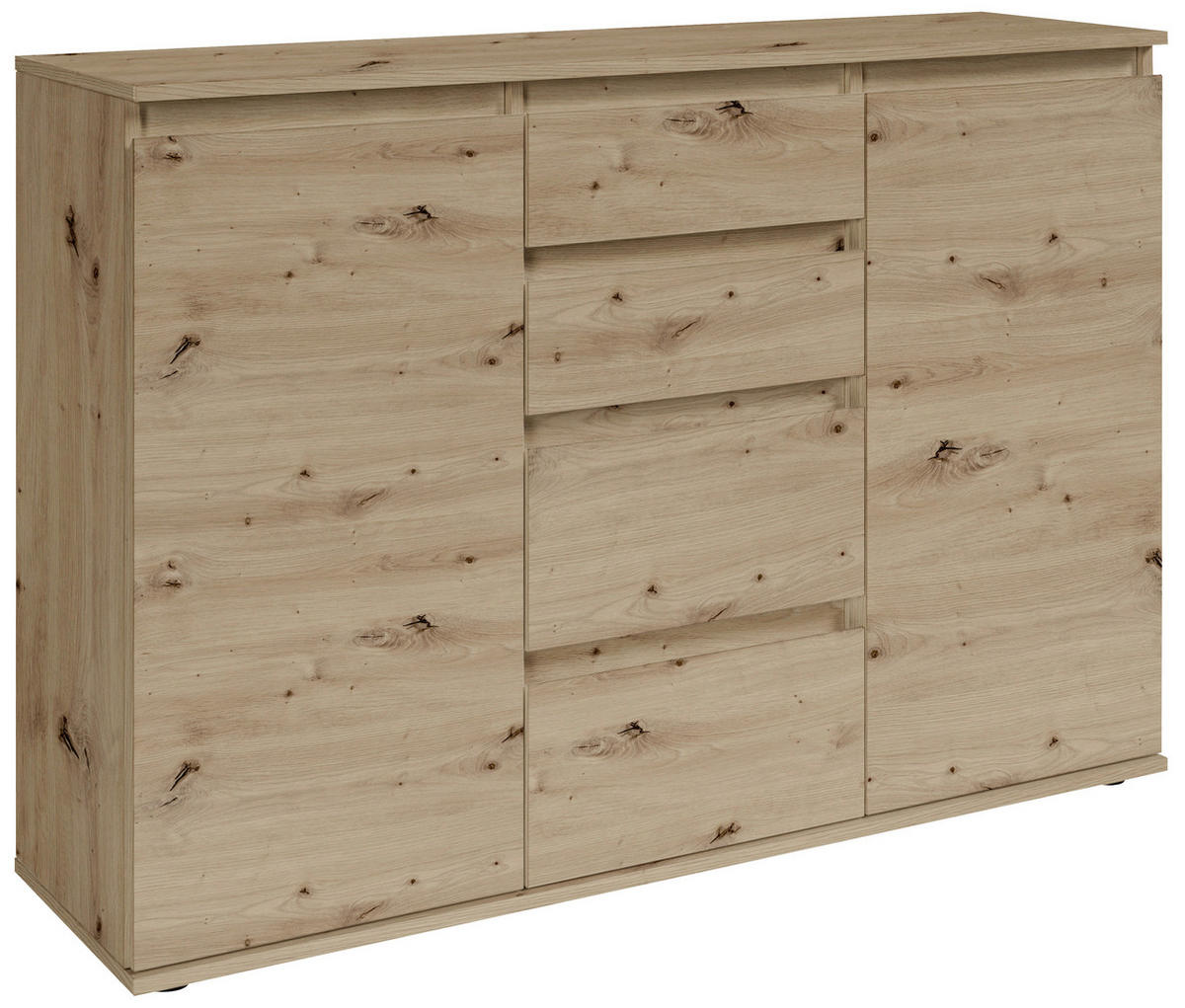 KOMMODE Brest  in 119/84/35 cm  - Eiche Artisan/Grau, Design, Holzwerkstoff/Kunststoff (119/84/35cm) - Boxxx