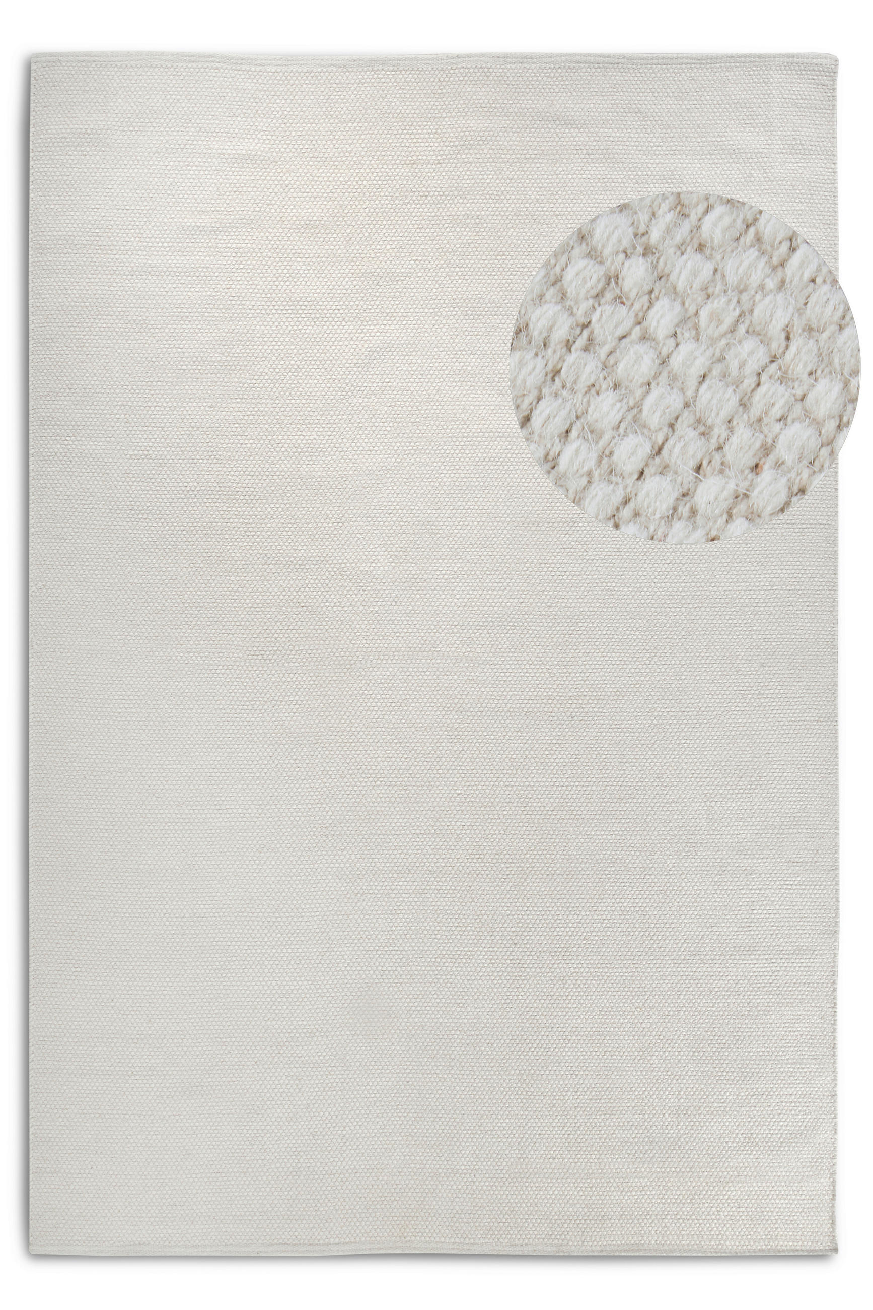 WEBTEPPICH  Wohnzimmer Delhi Weiß rechteckig  - Weiß, Basics, Textil (190/280cm) - Elle Decoration