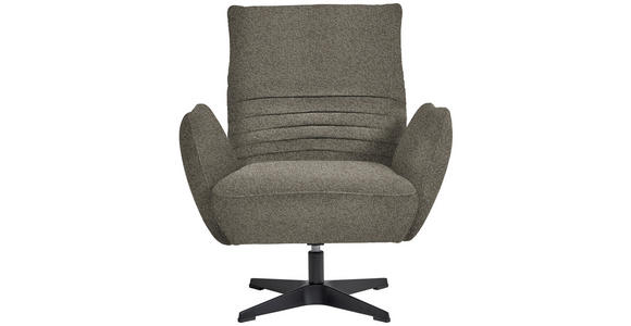 SESSEL in Bouclé Graubraun  - Graubraun/Schwarz, Design, Textil/Metall (60/94/86cm) - Dieter Knoll