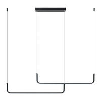 HÄNGELEUCHTE 120/42/180 cm  - Schwarz, Design, Metall (120/42/180cm)