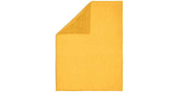 DECKE 140/190 cm  - Gelb, Basics, Textil (140/190cm) - Novel