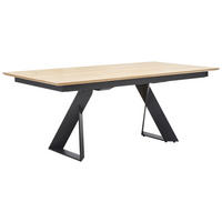 ESSTISCH in Holz, Metall 190/100/75 cm  - Eichefarben/Anthrazit, Design, Holz/Metall (190/100/75cm) - Venjakob