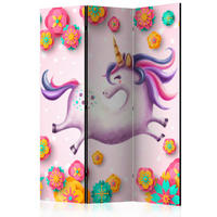 PARAVENT mit 3  Flügel - Pink/Violett, Basics, Holz/Textil (135/172/3cm) - artgeist