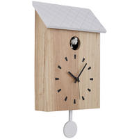 WANDUHR 22/38/7,8 cm   - Hellbraun/Schwarz, LIFESTYLE, Karton/Holz (22/38/7,8cm) - Novel