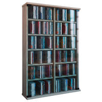 CD-Regal in Eichefarbe - Eichefarben, Konventionell, Glas/Holzwerkstoff (60/92/18cm) - MID.YOU