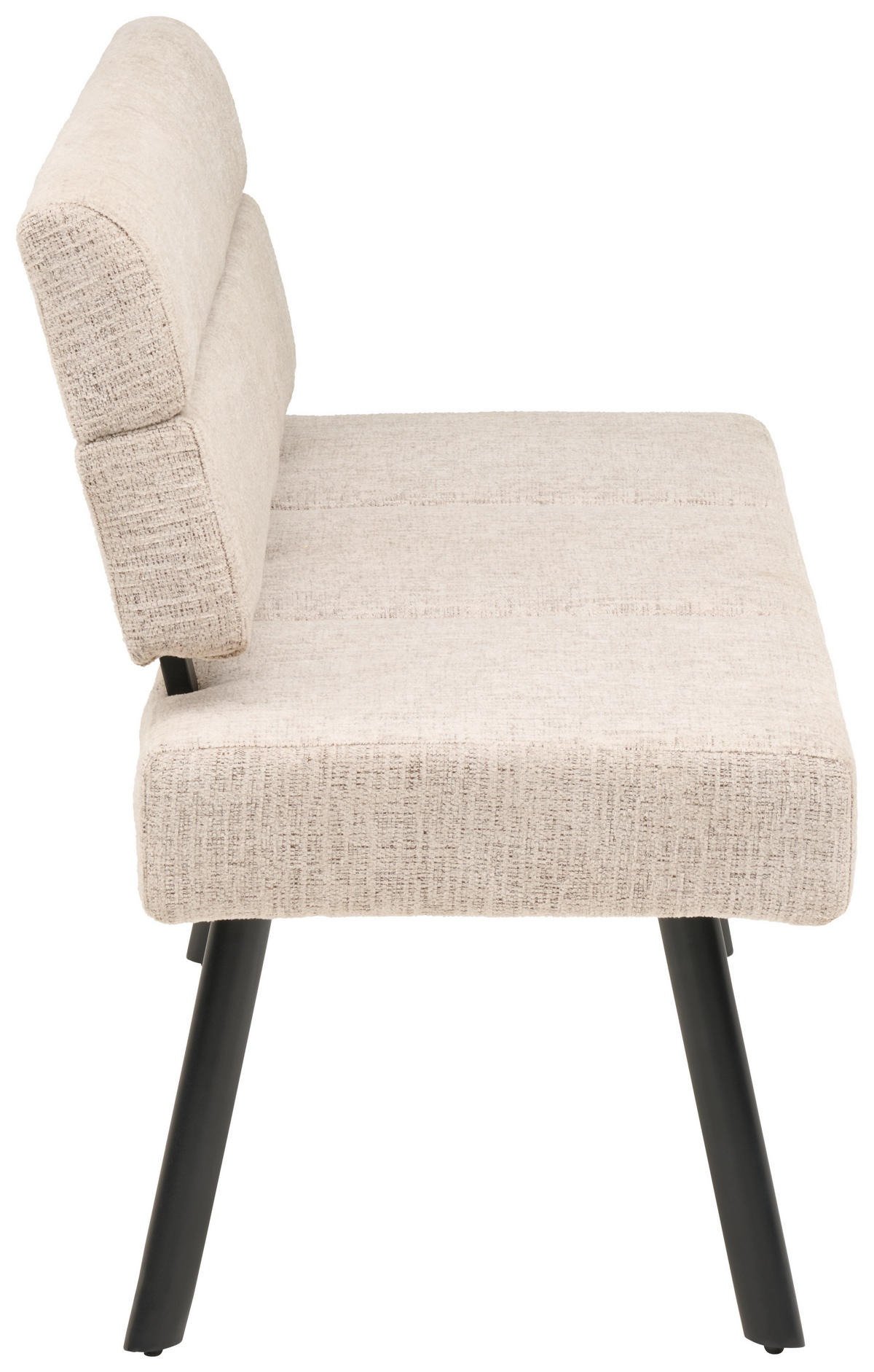 SITZBANK 140/88/62 cm Webstoff Beige  - Beige/Schwarz, KONVENTIONELL, Textil/Metall (140/88/62cm) - MID.YOU
