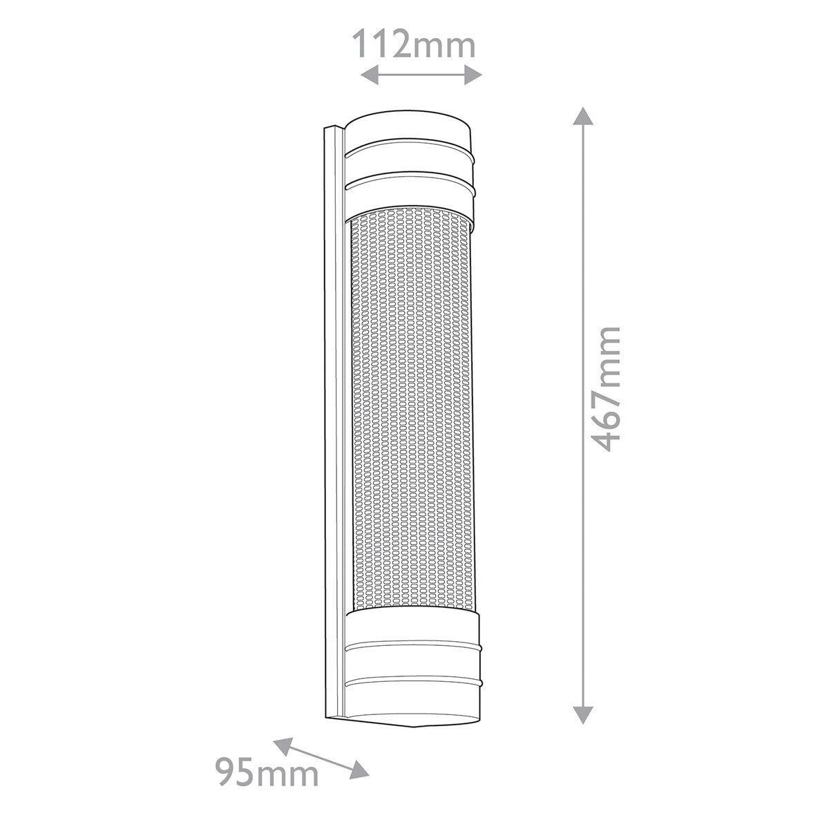 WANDLEUCHTE    - Bronzefarben, KONVENTIONELL, Glas/Metall (46,7/11,2/9,5cm) - Elstead Lighting