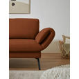 ECKSOFA  in Flachgewebe Kupferfarben Armteilverstellung, Relaxfunktion, Drehsitzfunktion  175-224/255-365 cm  - Schwarz/Kupferfarben, Design, Textil/Metall (175-224/255-365cm) - Dieter Knoll