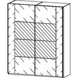 SCHWEBETÜRENSCHRANK  in Graphitfarben  - Graphitfarben, Design, Glas/Holzwerkstoff (181/223/68cm) - Xora