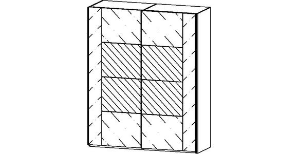 SCHWEBETÜRENSCHRANK  in Graphitfarben  - Graphitfarben, Design, Glas/Holzwerkstoff (181/223/68cm) - Xora