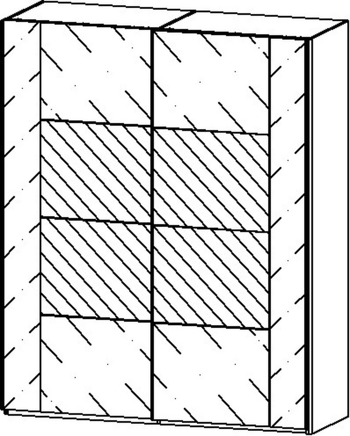 SCHWEBETÜRENSCHRANK 181/223/68 cm 2-türig Weiß  - Weiß, Design, Glas/Holzwerkstoff (181/223/68cm) - Xora