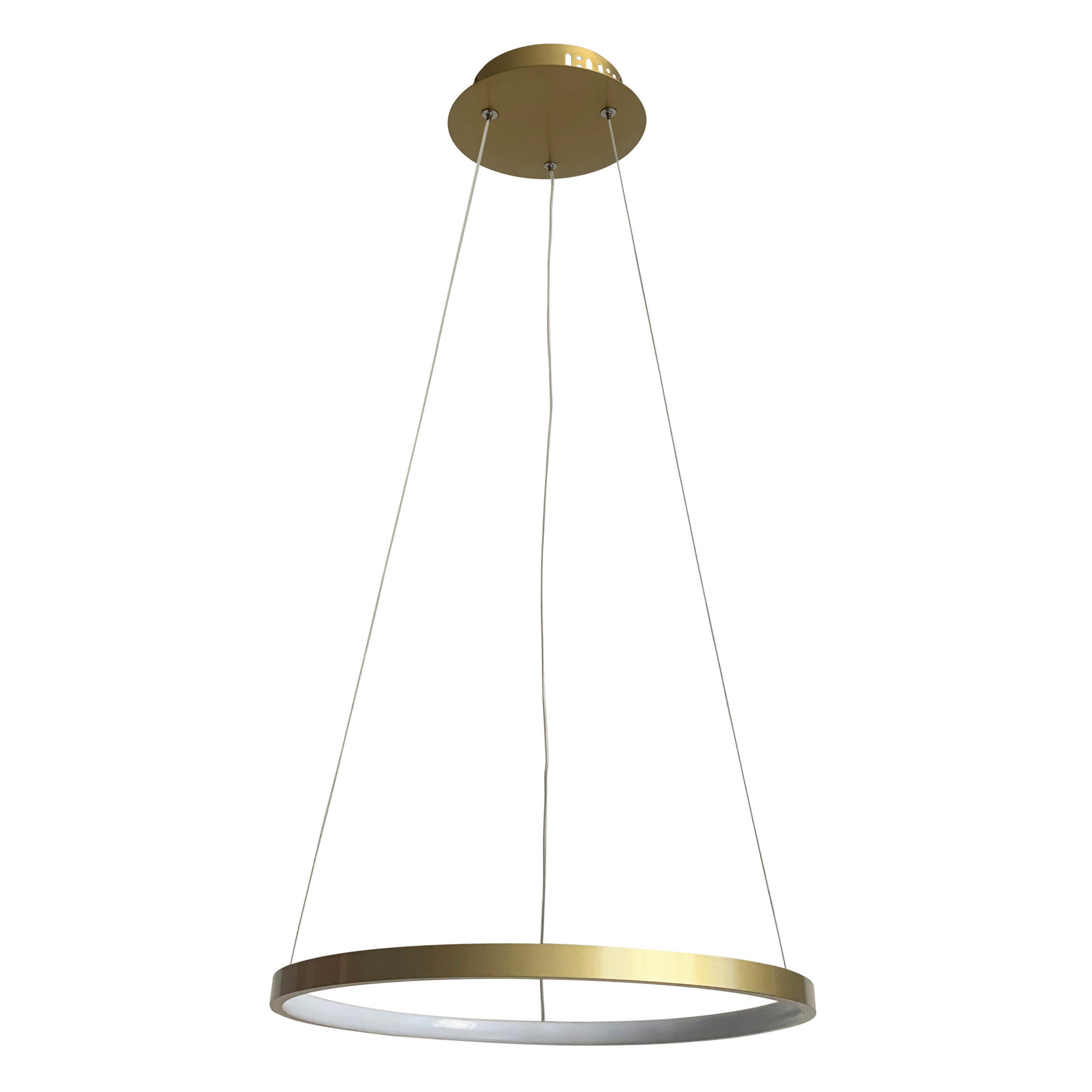 LED-PENDELLEUCHTE Lune 40/40/100 cm   - Goldfarben, Design, Metall (40/40/100cm)