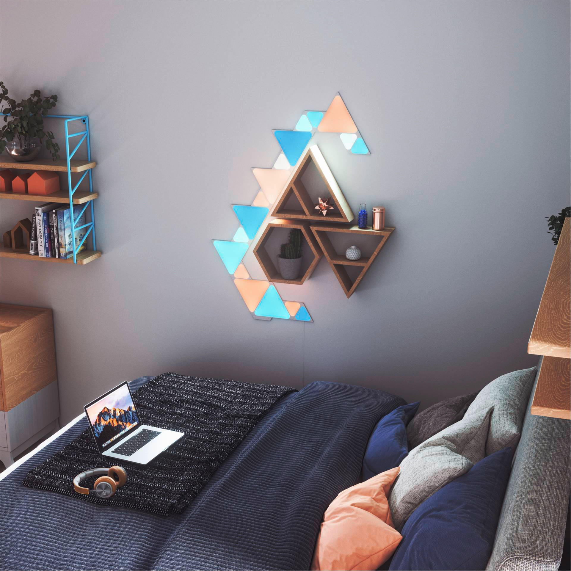Nanoleaf Triangles 10er Mini Erweiterungsset 10/11.5/0.6 cm   - Weiß, Basics, Kunststoff (10/11.5/0.6cm)