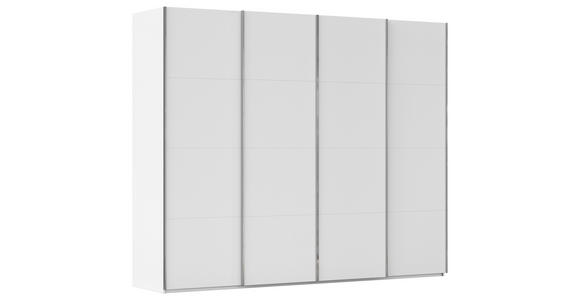 SCHWEBETÜRENSCHRANK  in Weiß  - Chromfarben/Weiß, Design, Holzwerkstoff/Metall (271/235/68cm) - Novel