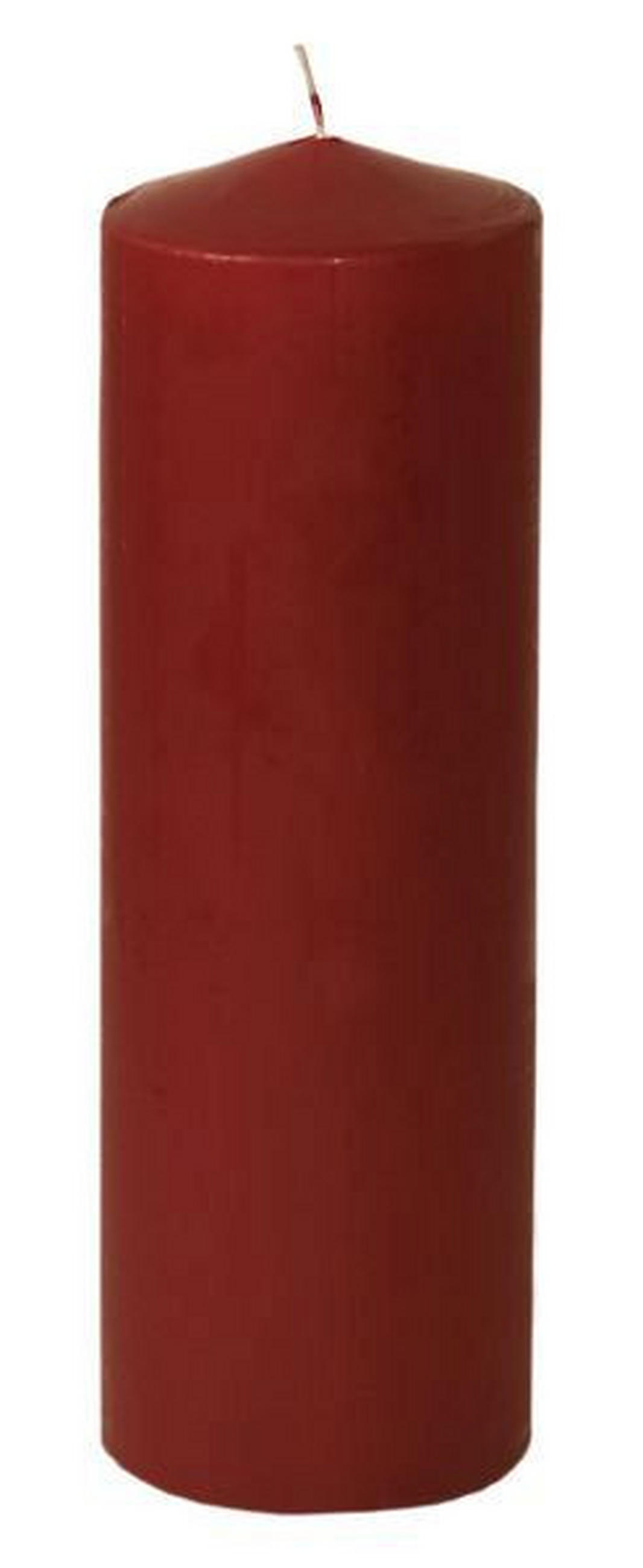 VALCOVÁ SVIEČKA - tmavočervená, Basics (8,7/28cm)