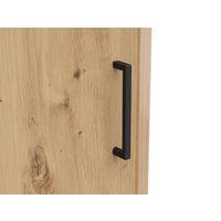 ROHOVÁ KOMODA, dub artisan, 71,5/115/71,5 cm - čierna/antracitová, Modern, kompozitné drevo/plast (71,5/115/71,5cm) - Carryhome