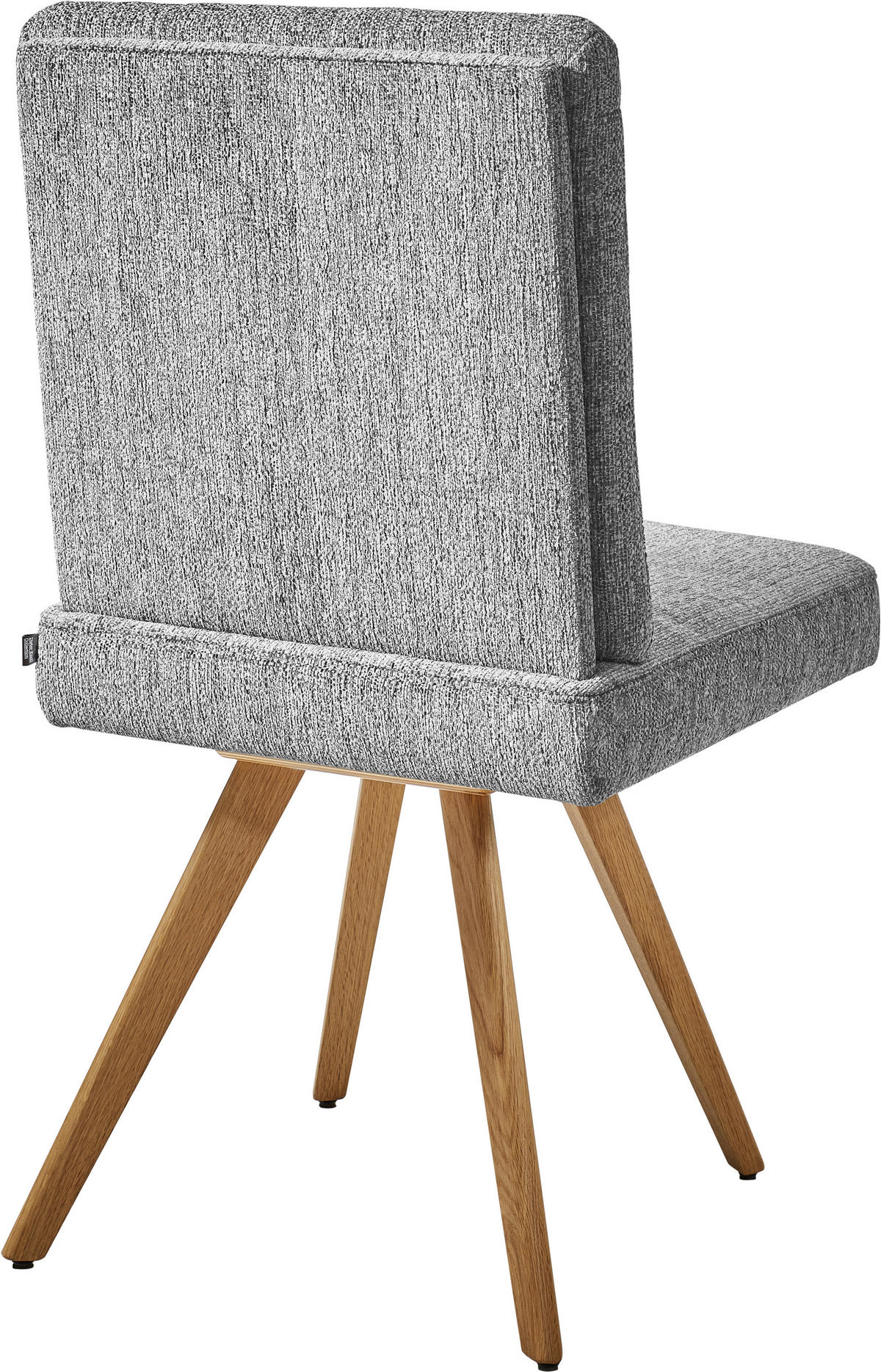 STUHL  in Chenille Holz, Textil  - Eichefarben/Hellgrau, Design, Holz/Textil (46/94/58cm) - Dieter Knoll