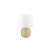 STOLNÍ LAMPA, E14, 18/29 cm  - bílá/světle žlutá, Basics, textil/sklo (18/29cm) - Trio Leuchten