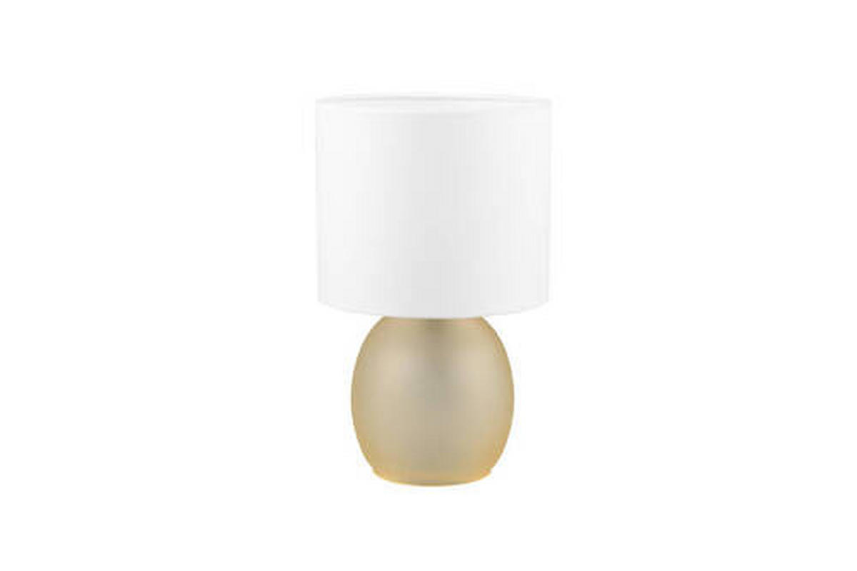 STOLNÍ LAMPA, E14, 18/29 cm  - bílá/světle žlutá, Basics, textil/sklo (18/29cm) - Trio Leuchten