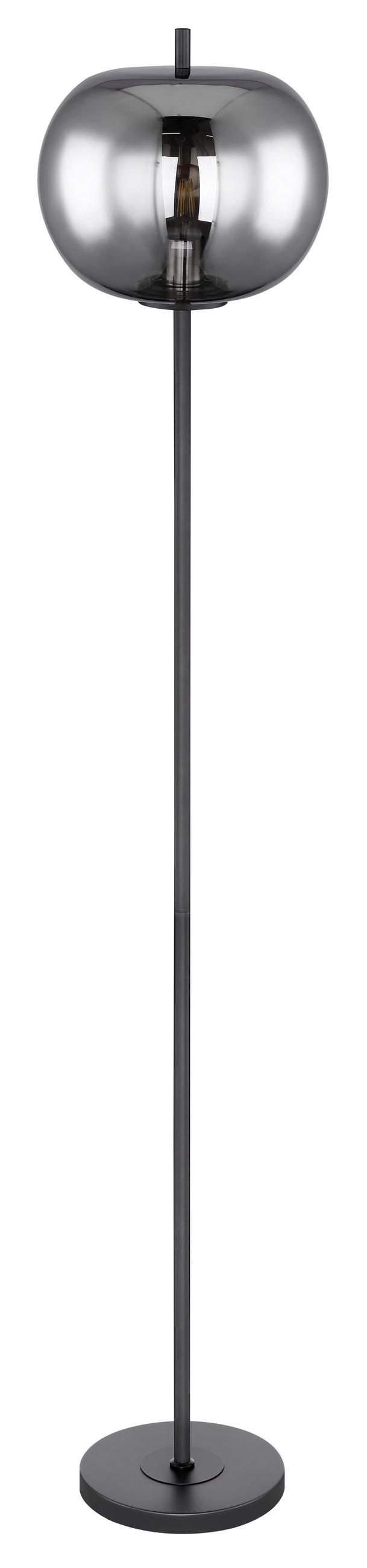STOJEČA SVETILKA  Blacky      30/160 cm       - črna/siva, Design, kovina/steklo (30/160cm) - Globo