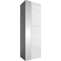 HOCHSCHRANK 60/190/45 cm  - Chromfarben/Weiß Hochglanz, KONVENTIONELL, Glas/Holzwerkstoff (60/190/45cm) - Xora