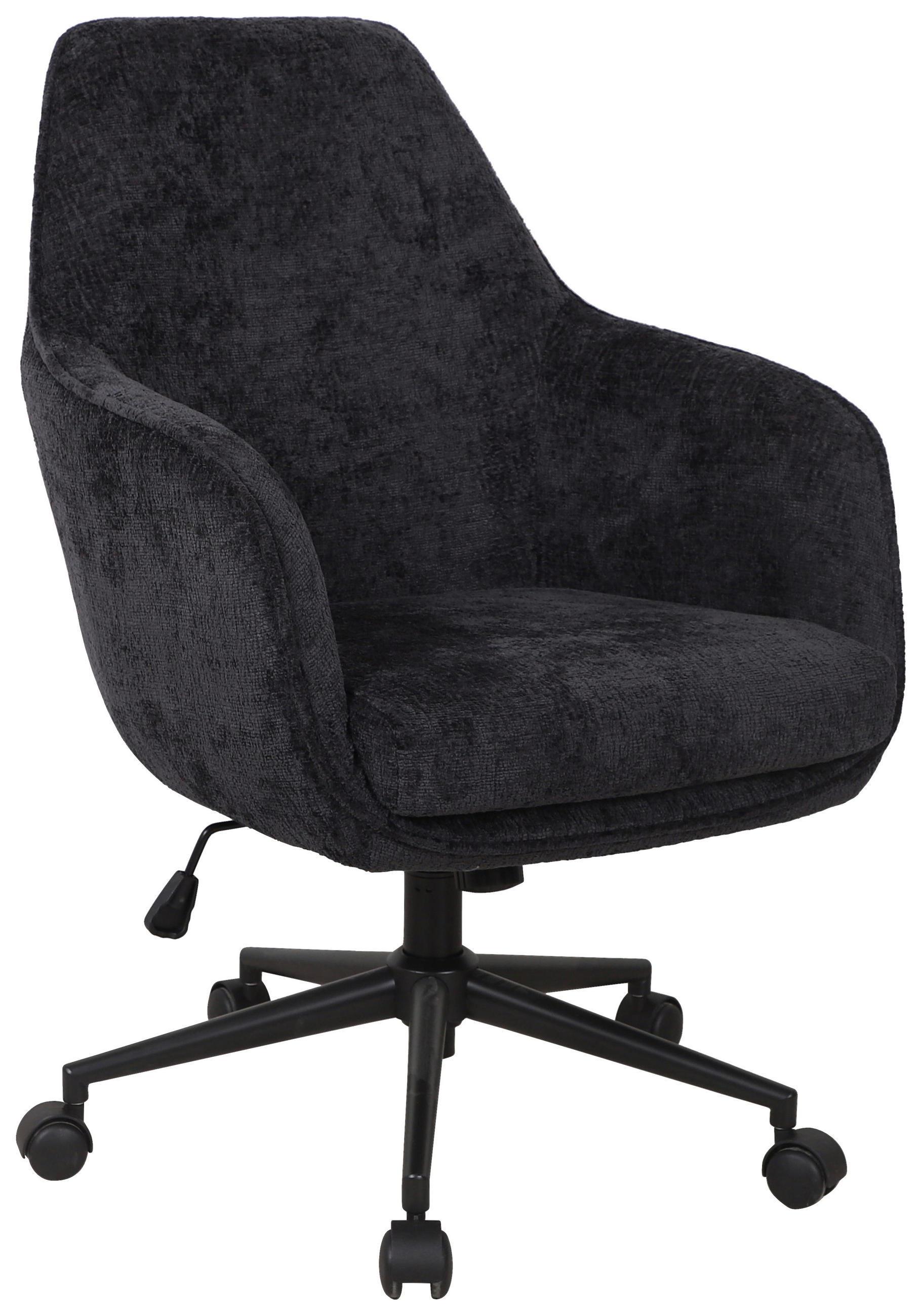 DREHSTUHL Chenille Anthrazit  - Anthrazit/Schwarz, Design, Kunststoff/Textil (63/95/71cm) - Novel
