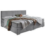 BOXSPRINGBETT 240/200 cm  in Hellgrau  - Chromfarben/Hellgrau, KONVENTIONELL, Holz/Kunststoff (240/200cm) - Carryhome