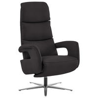 RELAXSESSEL in Leder Dunkelbraun  - Edelstahlfarben/Dunkelbraun, Design, Leder/Metall (76/119/86cm) - Dieter Knoll