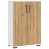 AKTENSCHRANK Weiß, Eichefarben  - Eichefarben/Weiß, MODERN, Holzwerkstoff (80/123/40cm) - Germania